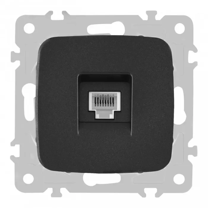 Розетка телефонная, RJ11 205.51-1.black от ImperiumLoft