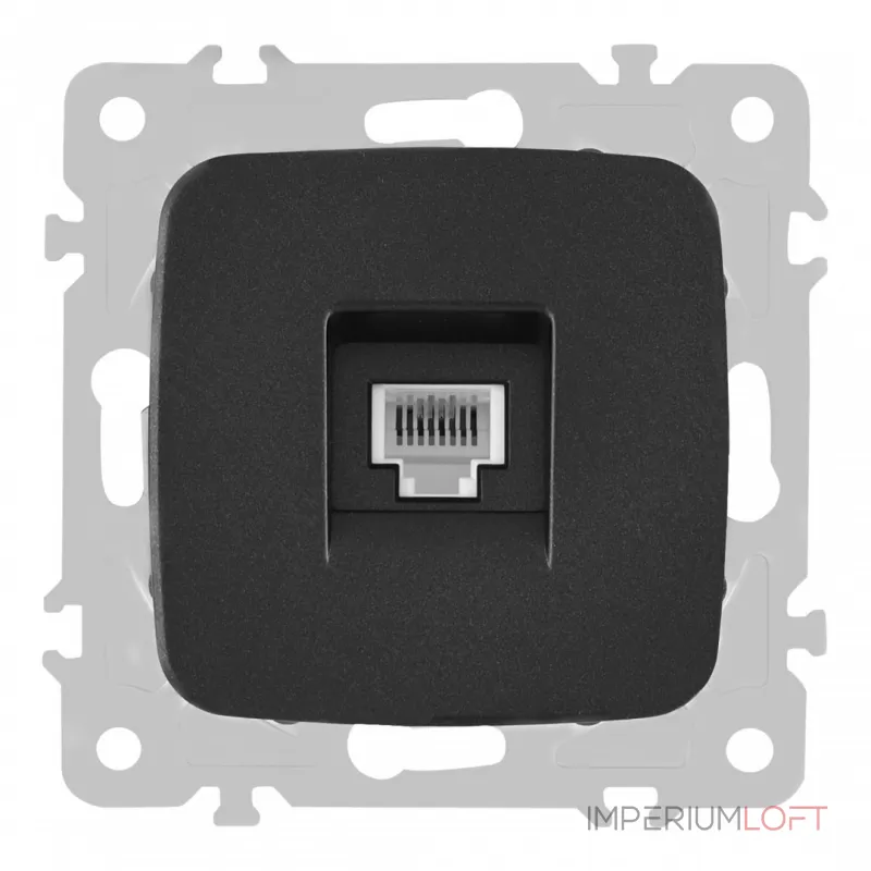 Розетка телефонная, RJ11 205.51-1.black