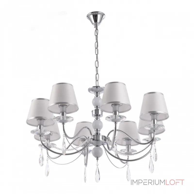 Подвесная люстра Arte Milano AM342109 342109/8 CR+LWT Подвесная люстра Arte Milano AM342109 342109/8 CR+LWT