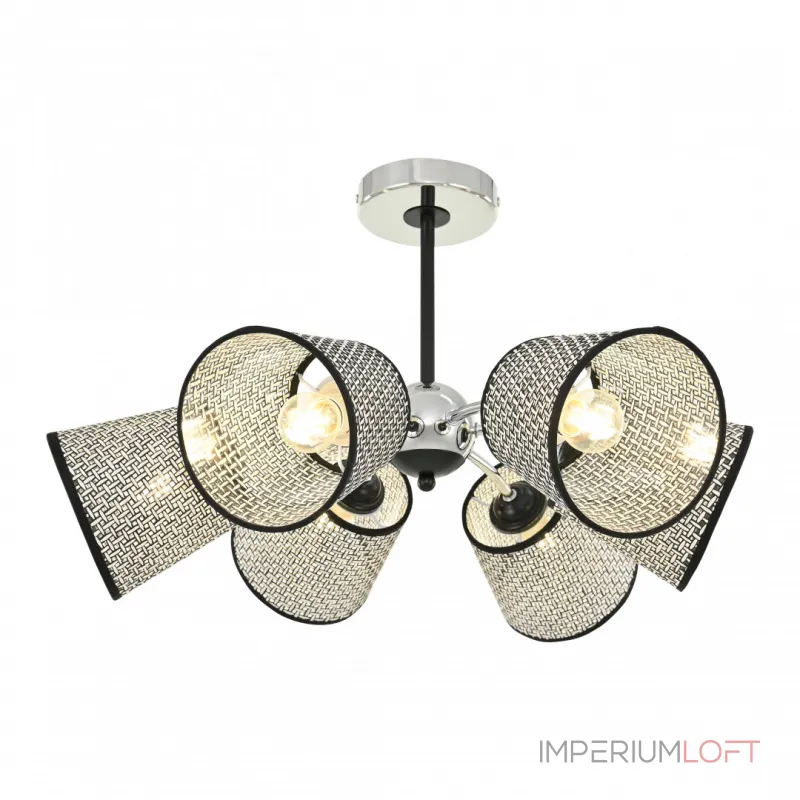 Потолочная люстра Arte Milano Napoli-320007 320007/3+3 CR.BK Потолочная люстра Arte Milano Napoli-320007 320007/3+3 CR.BK
