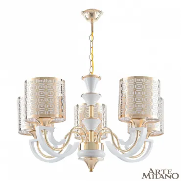 Люстра подвесная Arte Milano Florentia-8857 308857/5 Wh/Gd