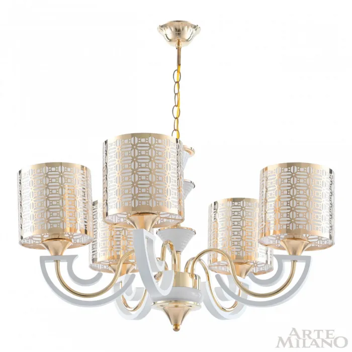 Люстра подвесная Arte Milano Florentia-8857 308857/5 Wh/Gd от ImperiumLoft
