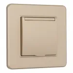 Комплект розетки с заземлением и шторками Arte Milano SET16-1-41-1 shampan