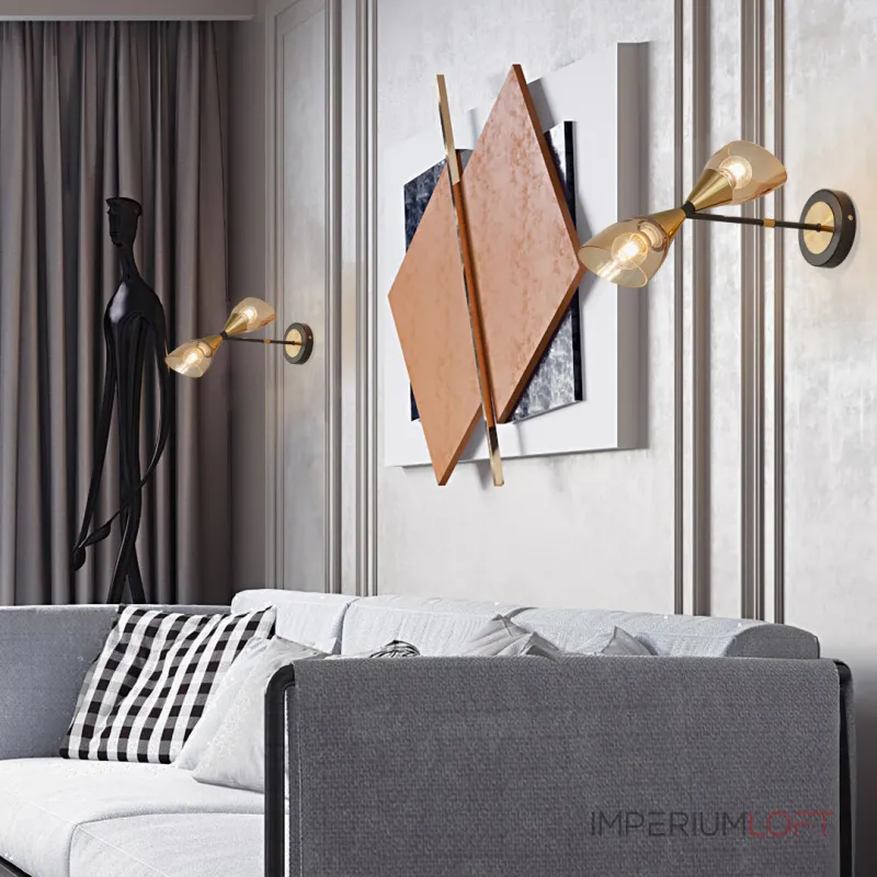 Бра Arte Milano Neapolis-76708 276708/2B BK/GD Бра Arte Milano Neapolis-76708 276708/2B BK/GD