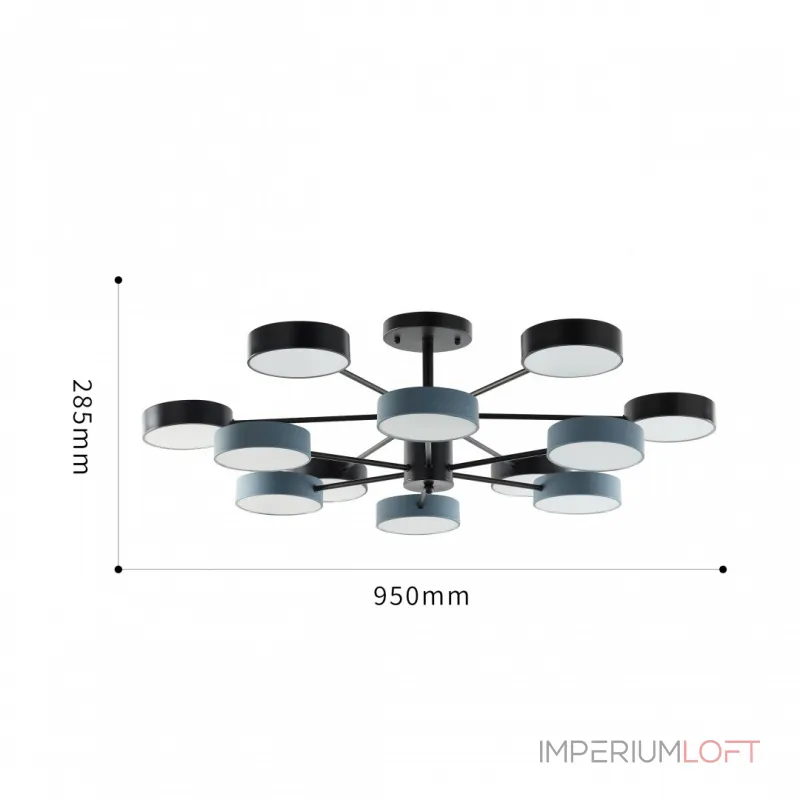 Светильник светодиодный Arte Milano Ferrara 250906/12B Bk/Gr