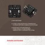 Выключатель трёхклавишный, 10AX 250V 217.30-3.shampan от ImperiumLoft