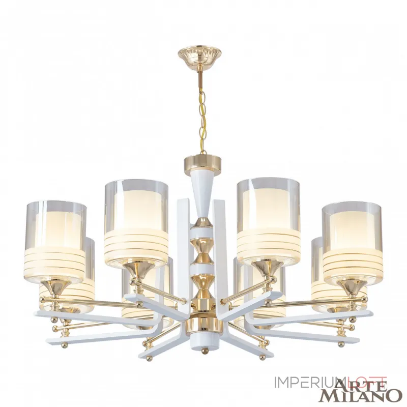 Подвесная люстра Arte Milano Florentia-6087 306087/8 Wh/Gd Подвесная люстра Arte Milano Florentia-6087 306087/8 Wh/Gd