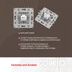 Розетка интернет, RJ45 217.45-1.silver