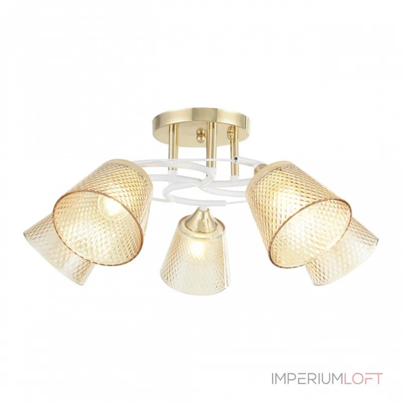Потолочная люстра Arte Milano AMALFI-323006 323006/5 FG+WT Потолочная люстра Arte Milano AMALFI-323006 323006/5 FG+WT