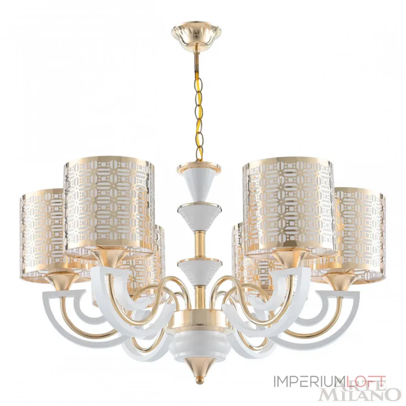 Подвесная люстра Arte Milano Florentia-8857 308857/6 Wh/Gd Подвесная люстра Arte Milano Florentia-8857 308857/6 Wh/Gd