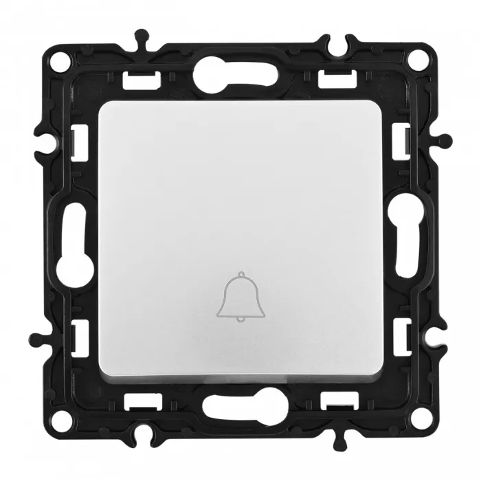 Кнопка дверного звонка, 10A 250V 217.36-1.silver от ImperiumLoft
