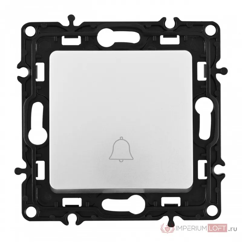 Кнопка дверного звонка, 10A 250V 217.36-1.silver от ImperiumLoft