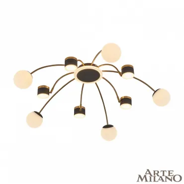 Потолочная люстра Arte Milano Ferrara-71040 272040/10 BK/GD Потолочная люстра Arte Milano Ferrara-71040 272040/10 BK/GD