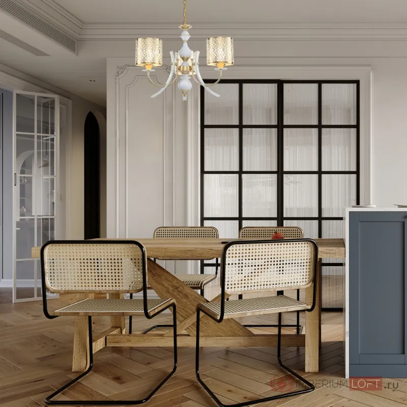 Люстра подвесная Arte Milano Florentia-6067 306067/3 Wh/Gd от ImperiumLoft