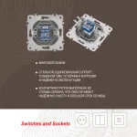 Розетка интернет, RJ45 202.45-1.silver