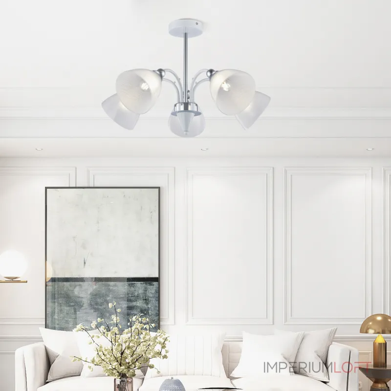 Люстра на штанге Arte Milano Napoli-326008 326008/5 WH+CR