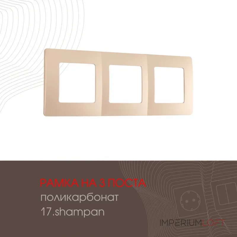 Рамка из поликарбоната на 3 поста 517.17-3.shampan