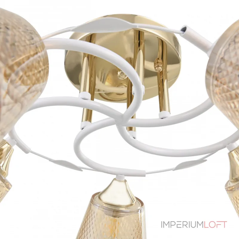 Потолочная люстра Arte Milano AMALFI-323006 323006/5 FG+WT Потолочная люстра Arte Milano AMALFI-323006 323006/5 FG+WT