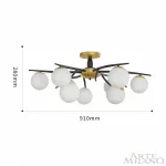 Потолочная люстра Arte Milano Neapolis-73408 273408/9 BK/GD