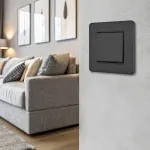 Выключатель одноклавишный с рамкой Arte Milano SET16-1-30-1 black