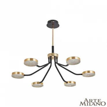 Люстра на штанге Arte Milano Ferrara-76079 276079/6 BK/GD Люстра на штанге Arte Milano Ferrara-76079 276079/6 BK/GD