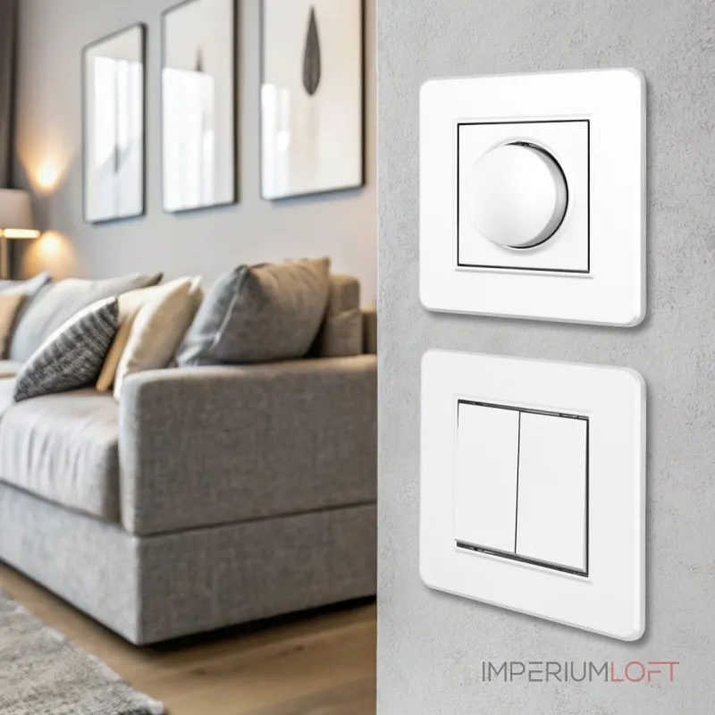 Комплект - диммер 500W с рамкой однопостовой Arte Milano SET16-1-48-1 white Комплект - диммер 500W с рамкой однопостовой Arte Milano SET16-1-48-1 white
