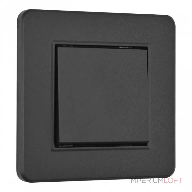Выключатель одноклавишный с рамкой Arte Milano SET16-1-30-1 black