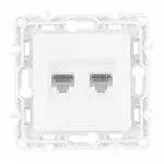 Розетка RJ45 х 2 217.45-2.white