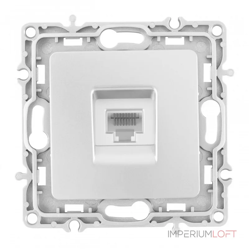 Розетка интернет, RJ45 217.45-1.silver Розетка интернет, RJ45 217.45-1.silver