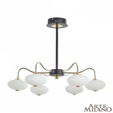Люстра светодиодная Arte Milano Neapolis-73908 273908/6 BK/GD