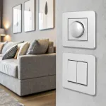 Выключатель двухклавишный с рамкой Arte Milano SET16-1-30-2 silver