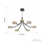 Люстра на штанге Arte Milano Ferrara-76079 276079/6 BK/GD