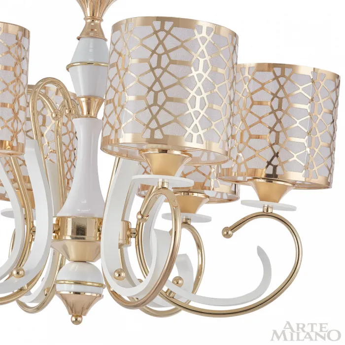 Люстра подвесная Arte Milano Florentia-1237 301237/6 Wh/Gd от ImperiumLoft