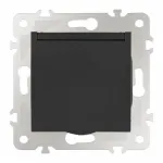 Розетка с заземлением, шторками и защитной крышкой, 16A 250V 203.41-1.black от ImperiumLoft