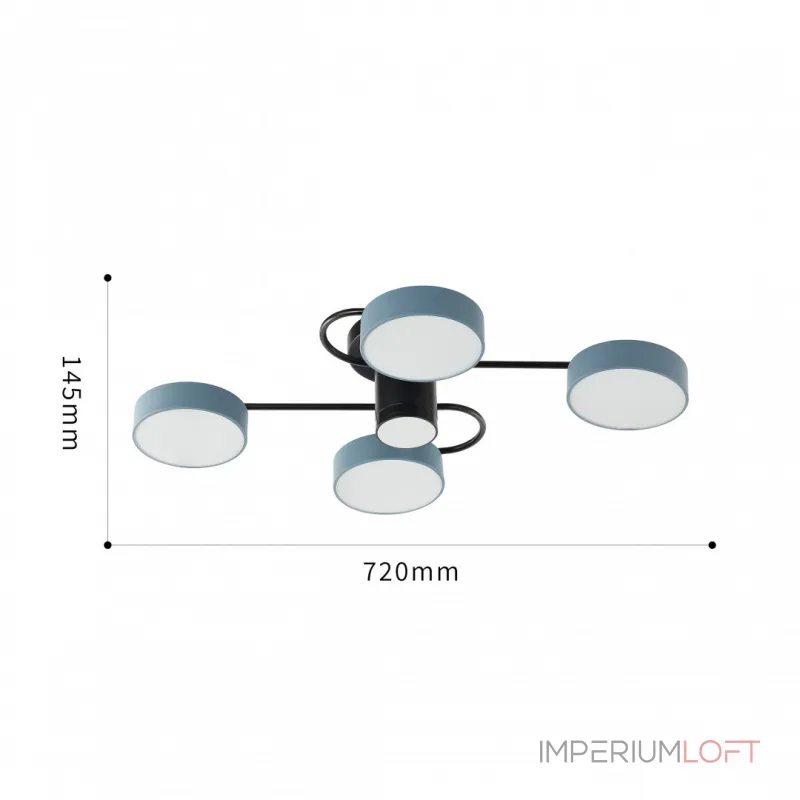 Светильник светодиодный Arte Milano Ferrara 253039/4+1 Bk/Gr Светильник светодиодный Arte Milano Ferrara 253039/4+1 Bk/Gr