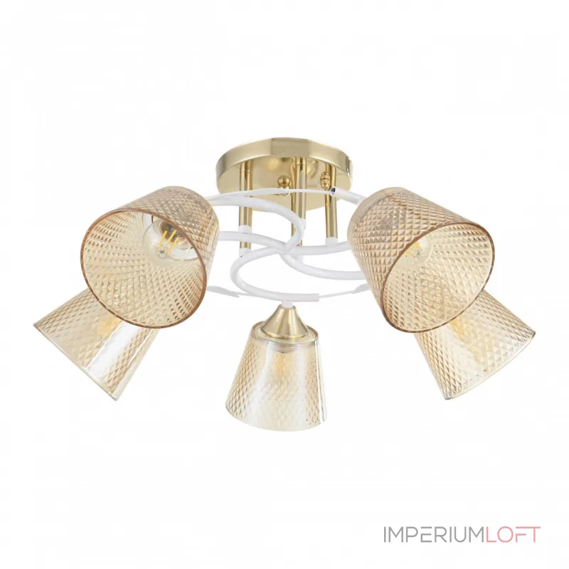 Потолочная люстра Arte Milano AMALFI-323006 323006/5 FG+WT Потолочная люстра Arte Milano AMALFI-323006 323006/5 FG+WT