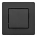 Выключатель одноклавишный с рамкой Arte Milano SET16-1-30-1 black