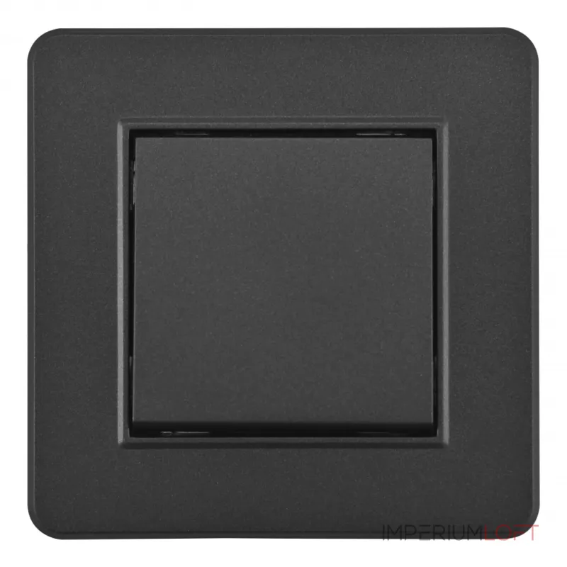 Выключатель одноклавишный с рамкой Arte Milano SET16-1-30-1 black