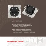 Выключатель жалюзи, 10A 250V 202.38-2.shampan от ImperiumLoft