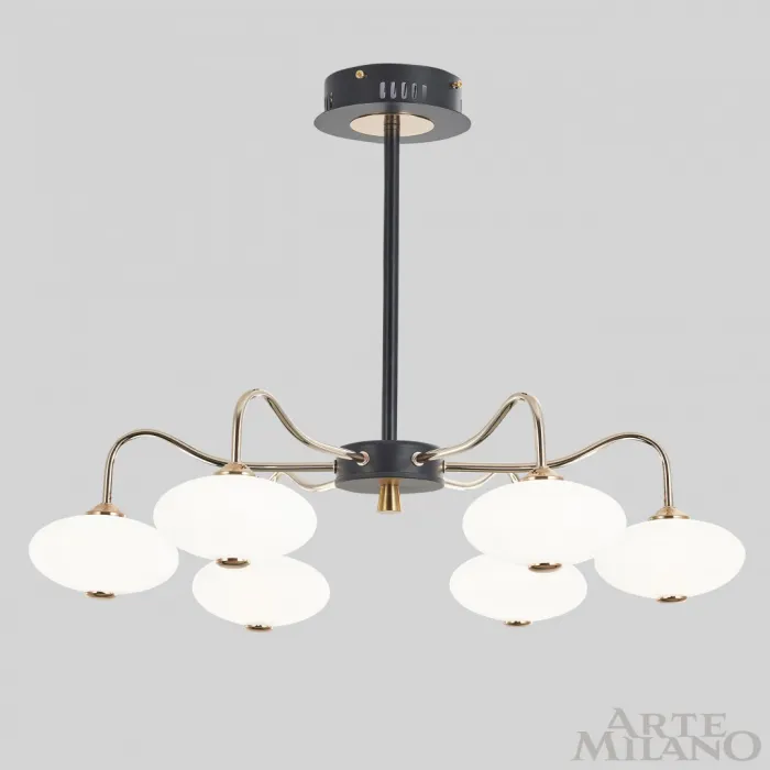 Люстра светодиодная Arte Milano Neapolis-73908 273908/6 BK/GD от ImperiumLoft