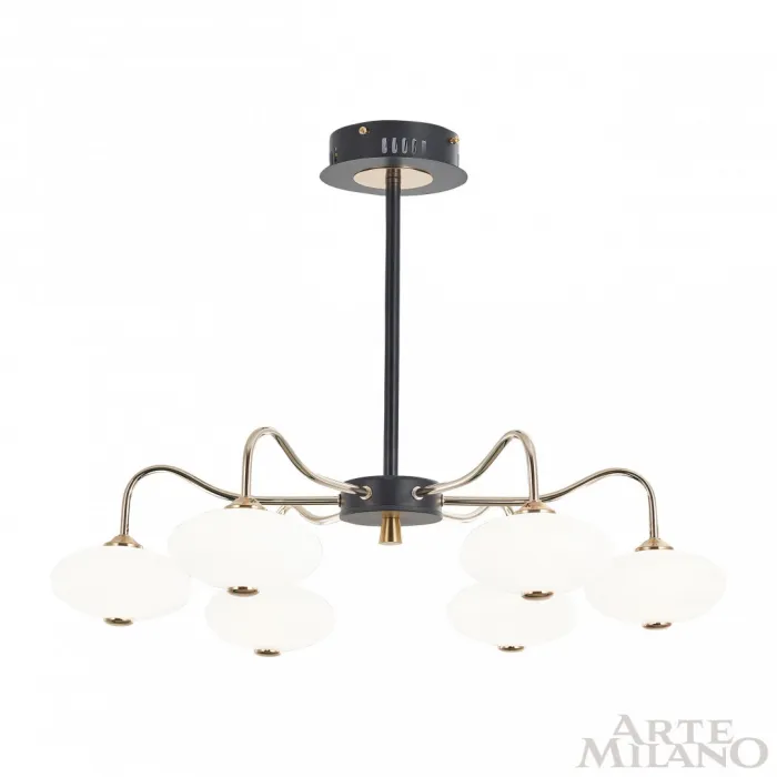 Люстра светодиодная Arte Milano Neapolis-73908 273908/6 BK/GD от ImperiumLoft