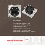 Выключатель двухклавишный, 10AX 250V 206.30-2.shampan