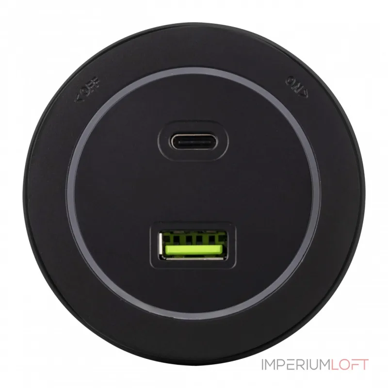 Трековая розетка, 3.1A 250V 399731TS/USB-Type-C Black от ImperiumLoft Трековая розетка, 3.1A 250V 399731TS/USB-Type-C Black от ImperiumLoft