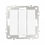 Выключатель трёхклавишный, 10AX 250V 206.30-3.white