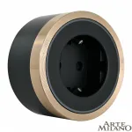 Трековая розетка, 16A 250V 380066TS LED/ES Gold от ImperiumLoft