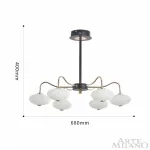 Люстра светодиодная Arte Milano Neapolis-73908 273908/6 BK/GD от ImperiumLoft