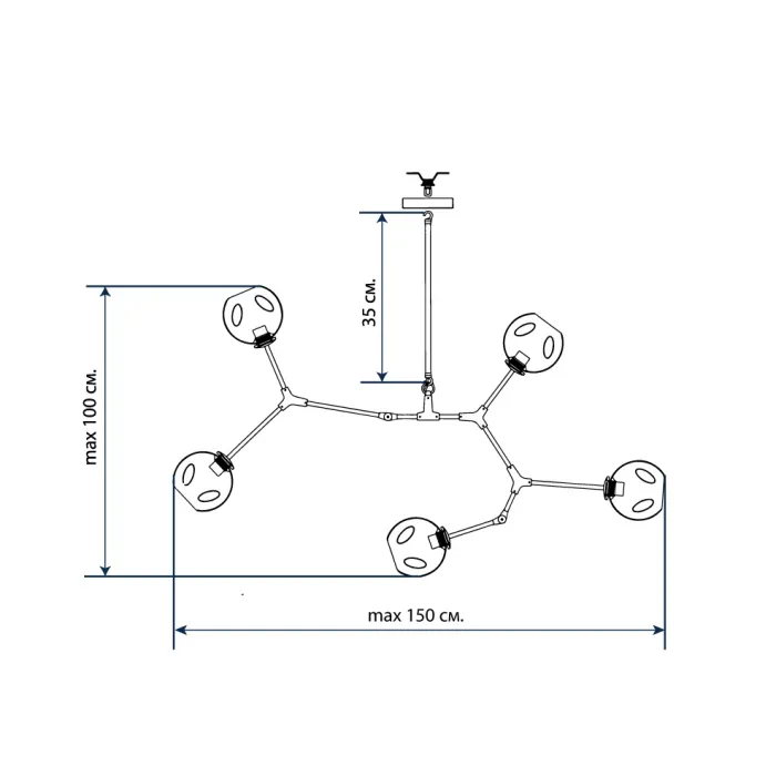 Люстра branching bubbles 5 от ImperiumLoft