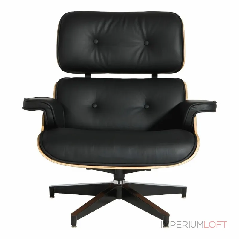 Кресло eames lounge с оттоманкой