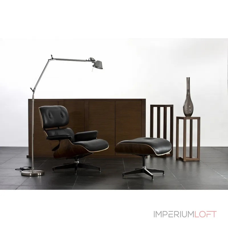 Кресло eames lounge с оттоманкой