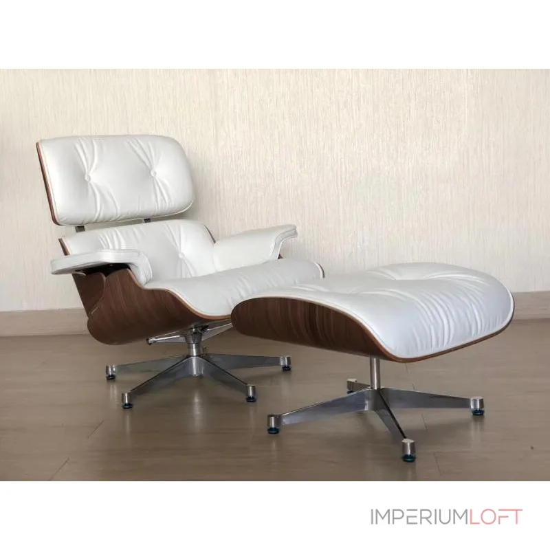 Кресло eames lounge с оттоманкой